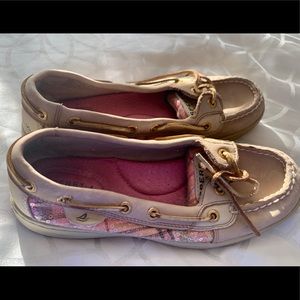 Sperry Pink Plaid Boat Shoes